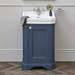 Burlington Edwardian 560mm Basin & Blue Freestanding Cloakroom Vanity Unit profile small image view 2 