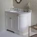 Burlington Floor Standing Corner Vanity Unit - Classic Grey - Left Hand 1000mm with Worktop profile small image view 4 