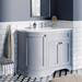 Burlington Floor Standing Corner Vanity Unit - Classic Grey - Right Hand 1000mm with Worktop profile small image view 5 
