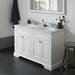 Burlington 130 4-Door Vanity Unit & Minerva Worktop with Double Basin - Classic Grey profile small image view 3 