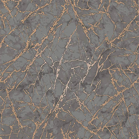 Fine Decor Marblesque Marble Charcoal & Bronze Metallic Wallpaper