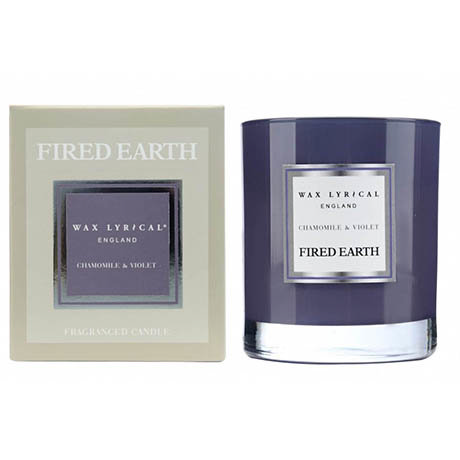 Wax Lyrical Fired Earth Chamomile & Violet Boxed Glass Scented Candle