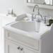 Burlington 65 2-Door Vanity Unit & Classic Invisible Overflow/Waste Basin (Classic Grey - 2 Tap Hole) profile small image view 3 