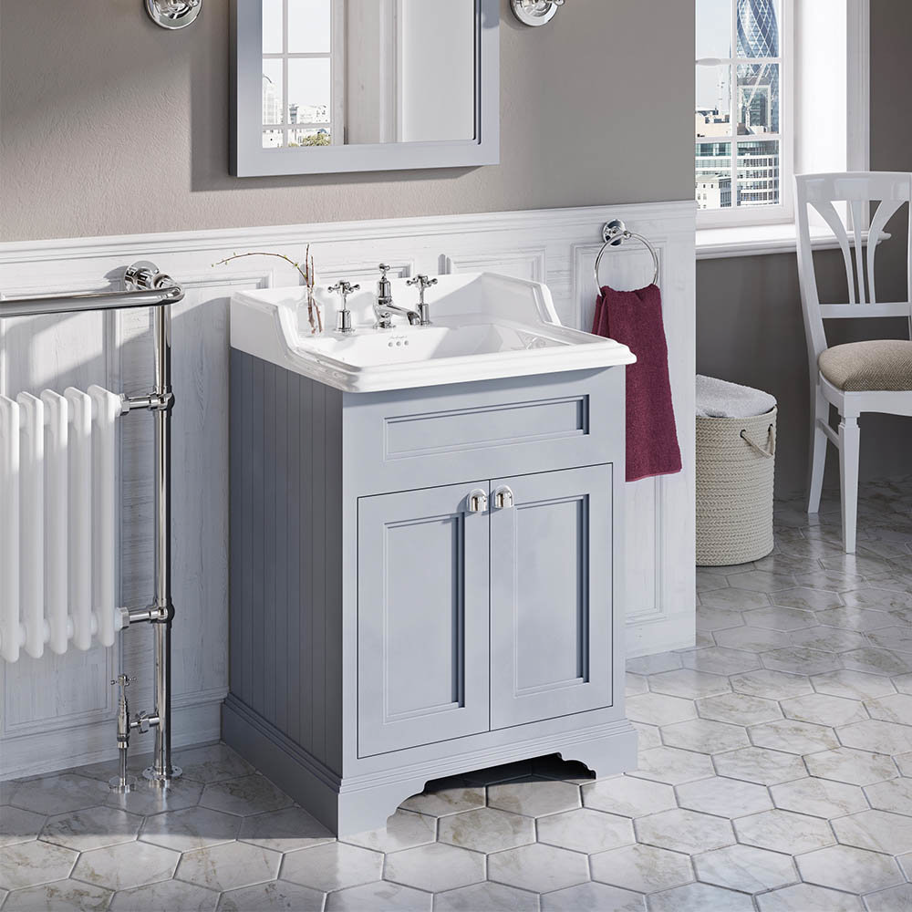 Burlington 65 2Door Vanity Unit & Classic Basin Classic Grey