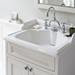 Burlington 65 2-Door Vanity Unit & Classic Invisible Overflow/Waste Basin (Sand - 2 Tap Hole) profile small image view 3 