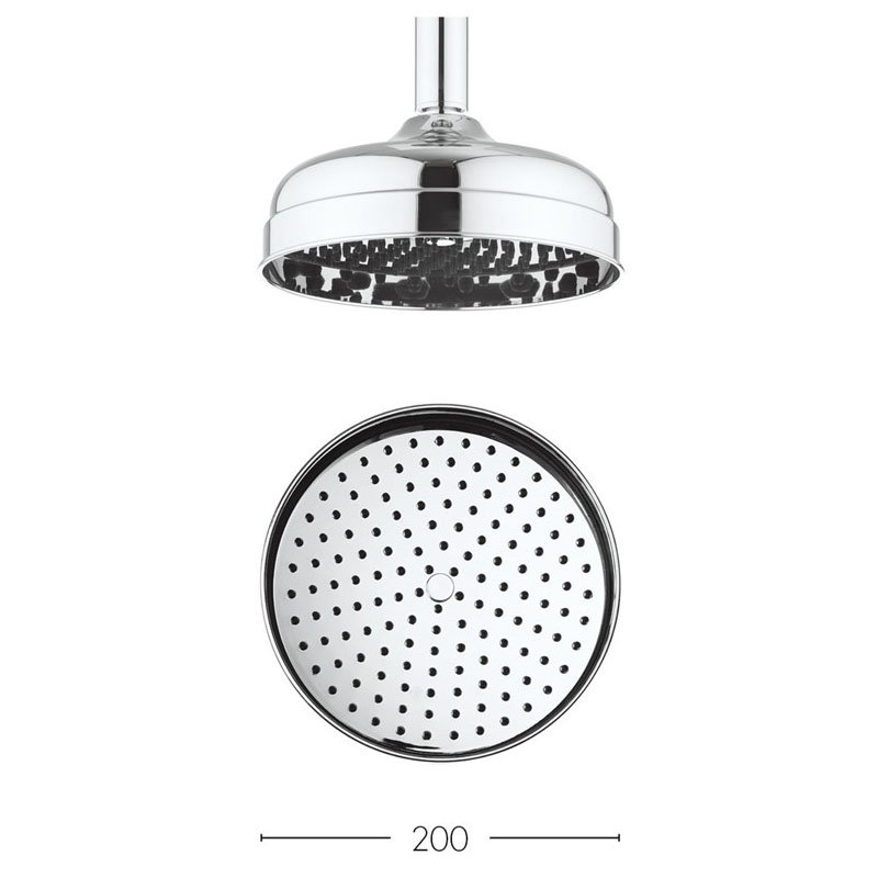 Crosswater - Belgravia 200mm Easy Clean Fixed Showerhead - FH08C_EC+
