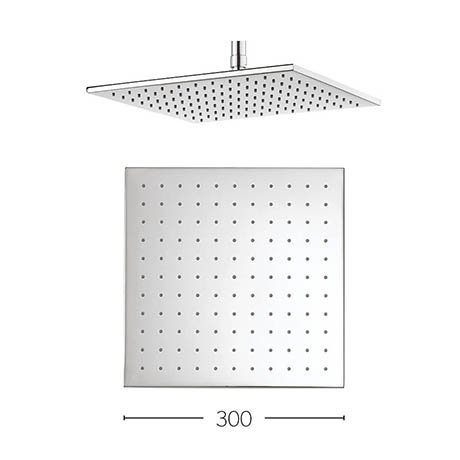 Crosswater - Zion 300mm Square Fixed Showerhead - FH330C