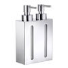 Smedbo Outline Wall Mounted Double Soap Dispenser - Polished Chrome - FK258 profile small image view 1 