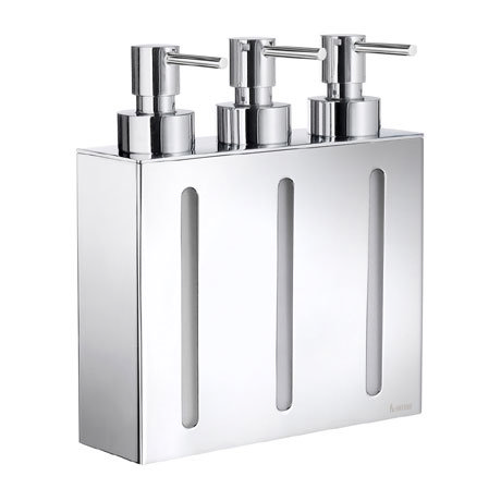 Smedbo Outline Wall Mounted Triple Soap Dispenser - Polished Chrome - FK259