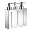 Smedbo Outline Wall Mounted Triple Soap Dispenser - Polished Chrome - FK259 profile small image view 1 