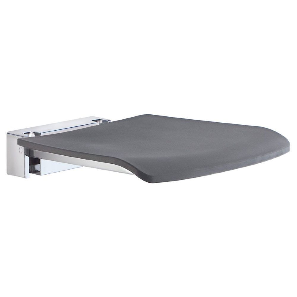 Smedbo Living Folding Wall Mounted Shower Seat - Dark Grey - FK414