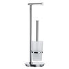 Smedbo Outline Lite Round Freestanding Toilet Brush and Roll Holder - FK607 profile small image view 1 