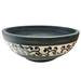 Kasbah Round 400mm Floral Patterned Ceramic Counter Top Basin profile small image view 3 
