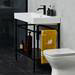 Britton Shoreditch Frame 600mm Basin & Black Wash Stand profile small image view 2 