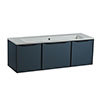 Roper Rhodes Frame 1200mm Wall Mounted Vanity Unit & Isocast Basin - Derwent Blue profile small image view 1 