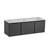 Roper Rhodes Frame 1200mm Wall Mounted Vanity Unit & Isocast Basin - Gloss Dark Clay profile small image view 1 