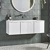 Roper Rhodes Frame 1200mm Wall Mounted Vanity Unit & Isocast Basin - Gloss White profile small image view 1 