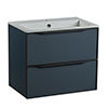 Roper Rhodes Frame 600mm Wall Mounted Vanity Unit & Isocast Basin - Derwent Blue profile small image view 1 