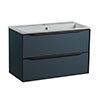 Roper Rhodes Frame 800mm Wall Mounted Vanity Unit & Isocast Basin - Derwent Blue profile small image view 1 