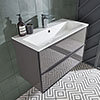 Roper Rhodes Frame 800mm Wall Mounted Vanity Unit & Isocast Basin - Gloss Dark Clay profile small image view 1 