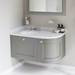 Burlington Wall Hung Corner Vanity Unit - Classic Grey - Left Hand 1000mm with Worktop profile small image view 3 