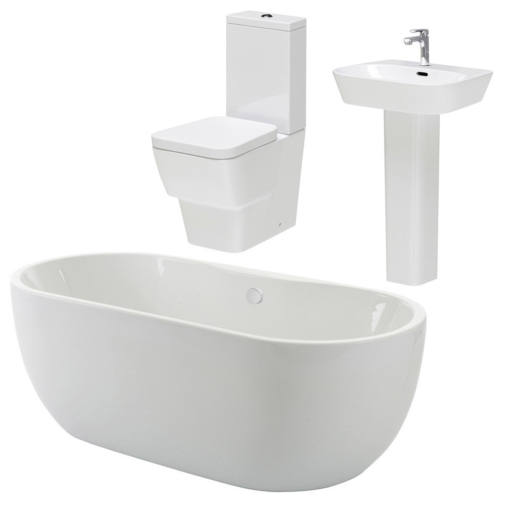 Cambria Double Ended Curved Freestanding Bath Suite at Victorian
