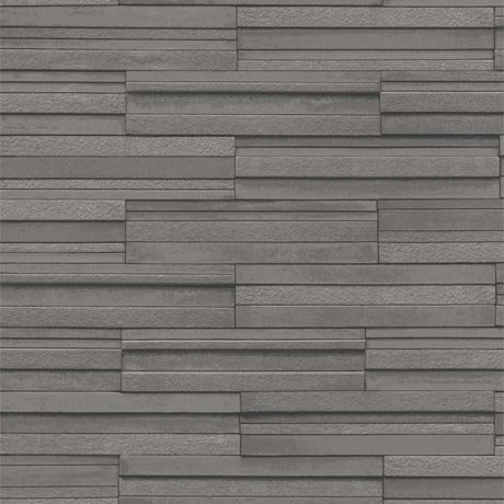 Fine Decor Dark Grey Ceramica Slate Tile Wallpaper | Available Now