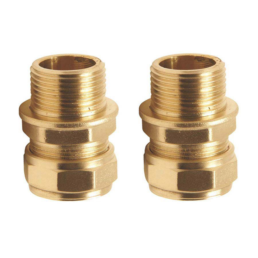 Pair of 3/8&quot; Inch Flexi Tail Pipe Adapters