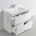 Bali White Gloss 900mm Floor Standing 2-Drawers Cabinet + Basin profile small image view 3 