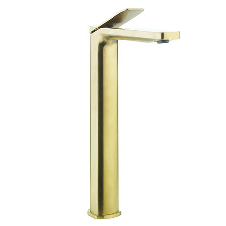 Crosswater Glide II Brushed Brass Tall Mono Basin Mixer - GD112DNF