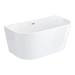 Apollo 1500 x 750mm Small Back To Wall Modern Curved Bath profile small image view 2 
