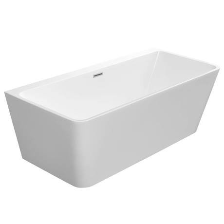Orion 1500 x 750mm Small Back To Wall Modern Square Bath | Victorian ...