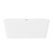 Orion 1500 x 750mm Small Back To Wall Modern Square Bath profile small image view 3 