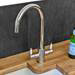 Reginox Genesis Modern Kitchen Sink Mixer with White Ceramic Handles profile small image view 2 