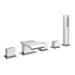 Glacier Waterfall Chrome Deck Mounted (5TH) Bath Shower Mixer Tap incl. Shower Kit profile small image view 2 