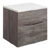 Crosswater Glide II Wall Hung Countertop Vanity Unit - Driftwood with Marble Worktop profile small image view 1 