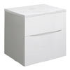 Crosswater Glide II Wall Hung Countertop Vanity Unit - White Gloss with Marble Worktop profile small image view 1 