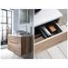 Crosswater Glide II Wall Hung Countertop Vanity Unit - Windsor Oak with Marble Worktop profile small image view 3 