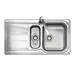 Rangemaster Glendale 1.5 Bowl Stainless Steel Kitchen Sink profile small image view 2 