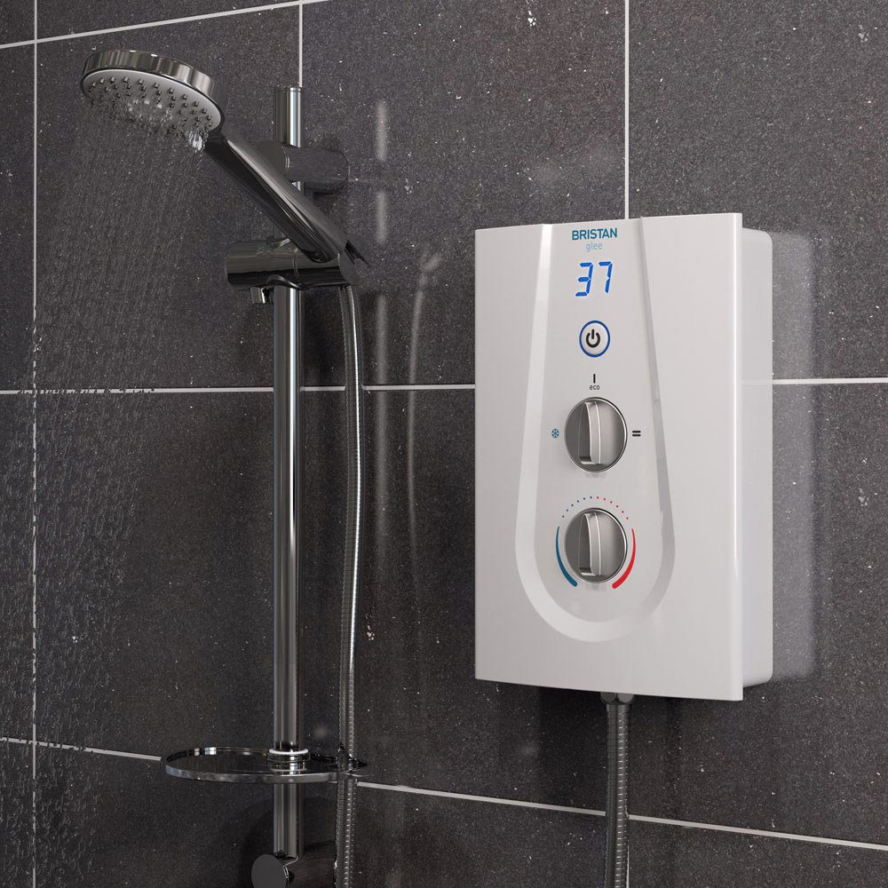 Bristan Glee 9.5KW Electric Shower White GLE395W at Victorian Plumbing UK