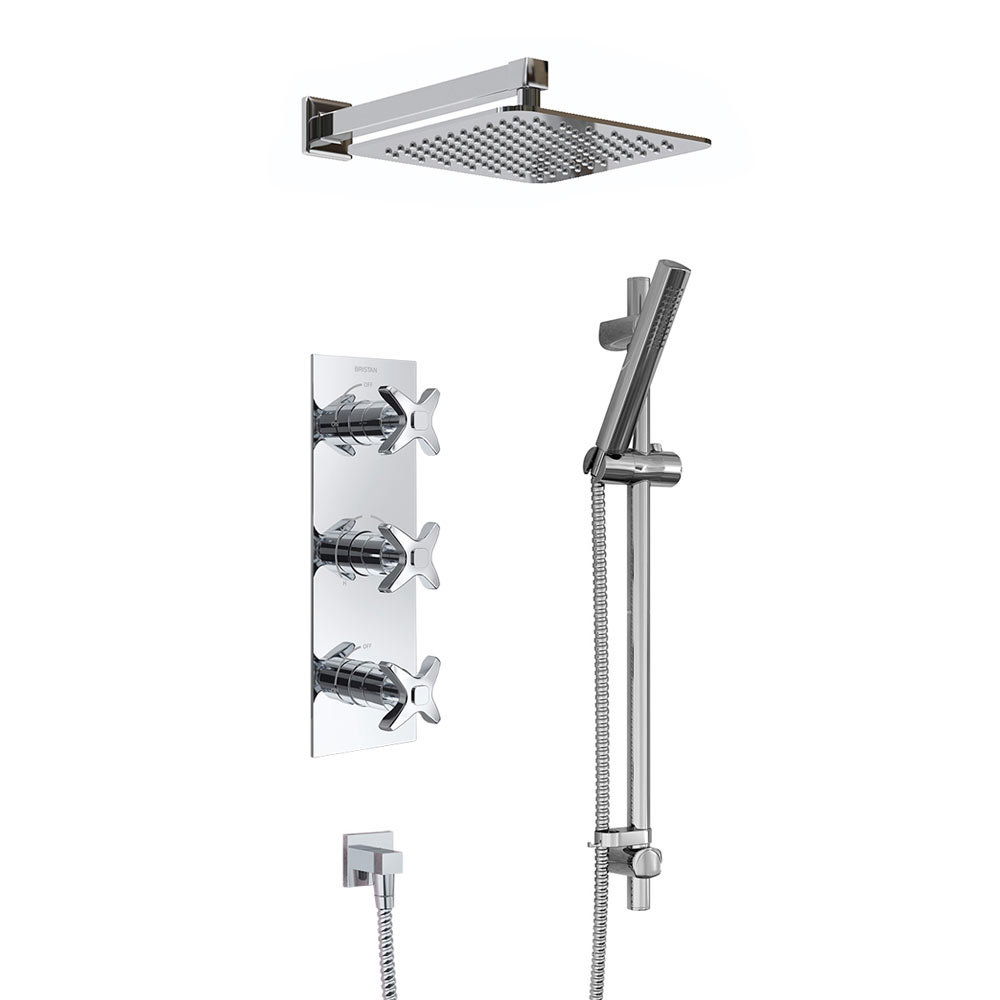 Bristan Glorious Fixed Head and Adjustable Riser Shower Pack
