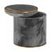 Toreno Grey Marble Brass Effect Storage Pot profile small image view 2 