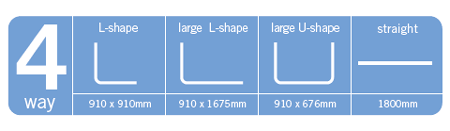 Diagram of the 4 different assembly options