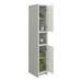 Chatsworth Traditional Grey Tall Cabinet with Matt Black Handles profile small image view 2 