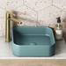 Arezzo Matt Green Ceramic Unslotted Click Clack Basin Waste profile small image view 3 