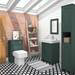 Chatsworth 500mm Traditional Green Toilet Unit Only profile small image view 3 