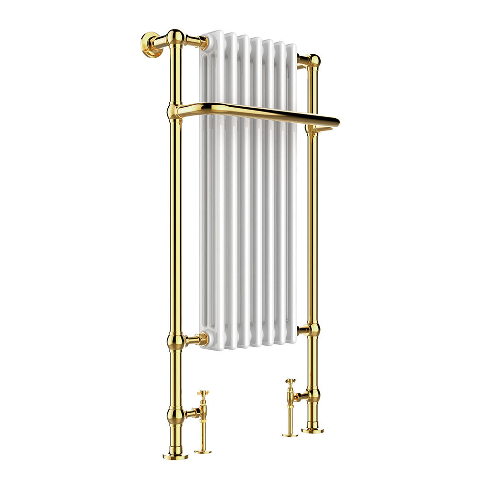 JTP Grosvenor Antique Brass 1130 x 553mm Traditional Heated Towel Radiator