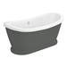 Chatsworth Dark Grey 1770 Double Ended Slipper Roll Top Bath profile small image view 4 
