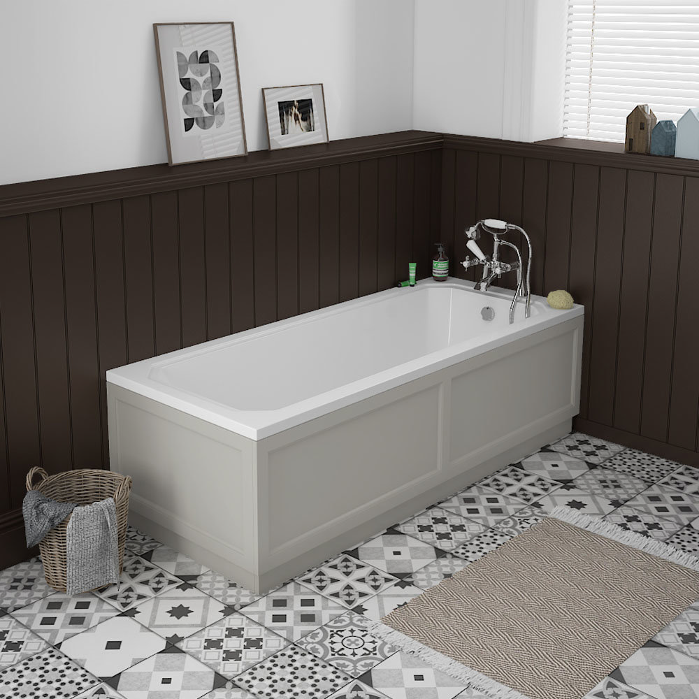 Chatsworth Grey 1500 Traditional Front Bath Panel | Victorian Plumbing UK