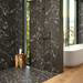 Gatley Chevron Black Marble Effect Tiles - 80 x 400mm  Feature Small Image